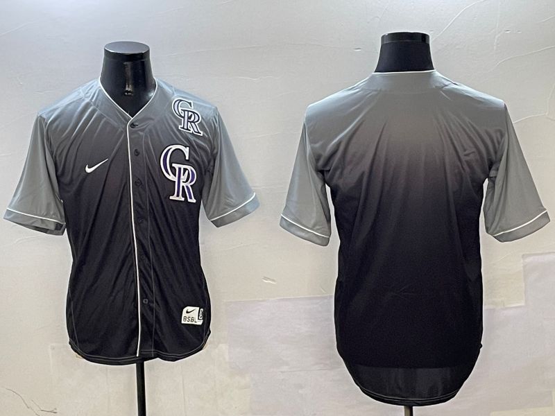 Men Colorado Rockies Blank Grey Drift Game 2025 Nike MLB Jersey style 2